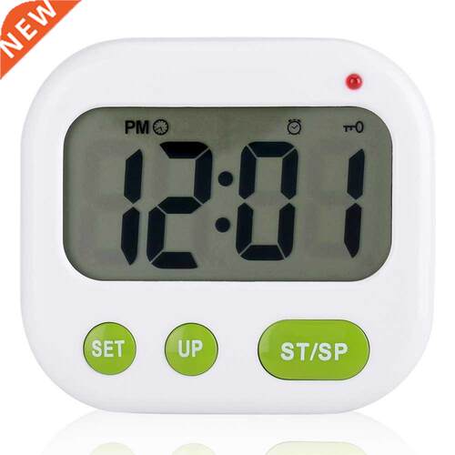 12 / 24H Music/Vibration LCD Alarm Clock Electronic Kitchen