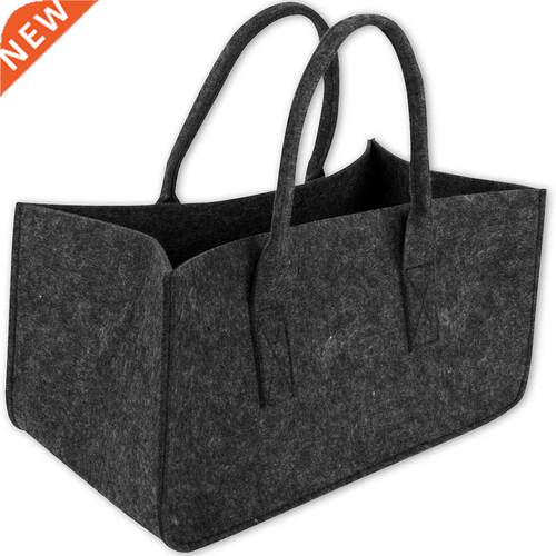 Durable Non-woven Wood Fire Storage Bag Felt Double Handle