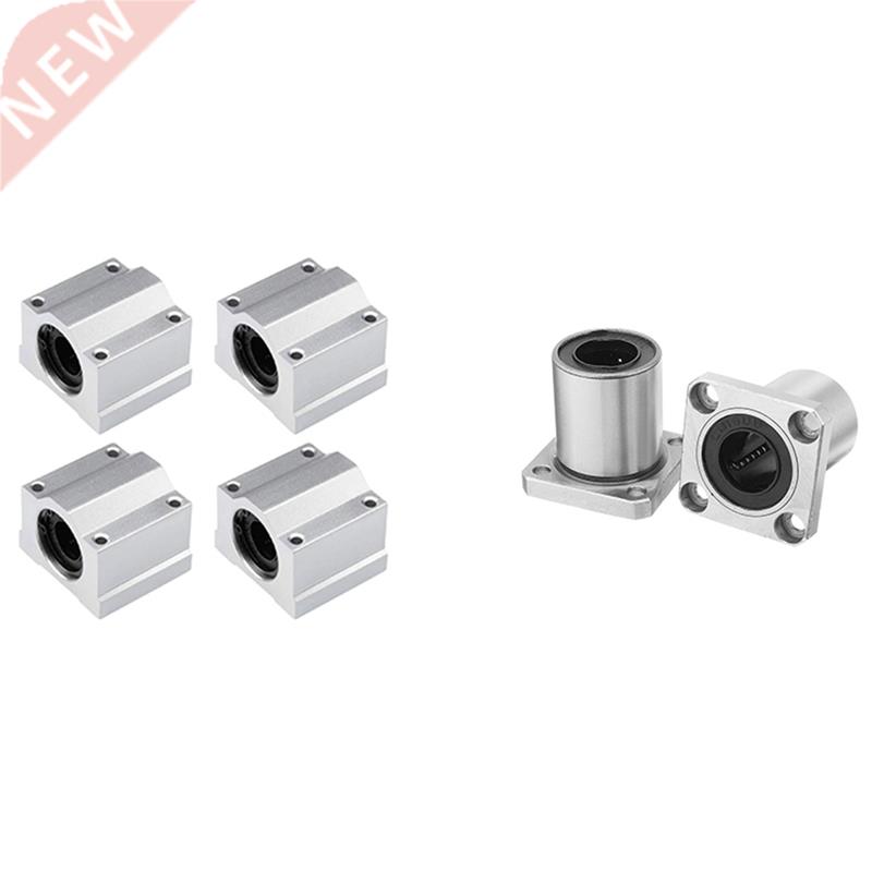 4x Linear Ball Bearing Slide Block Units, 16mm Bore Dia(SCS1