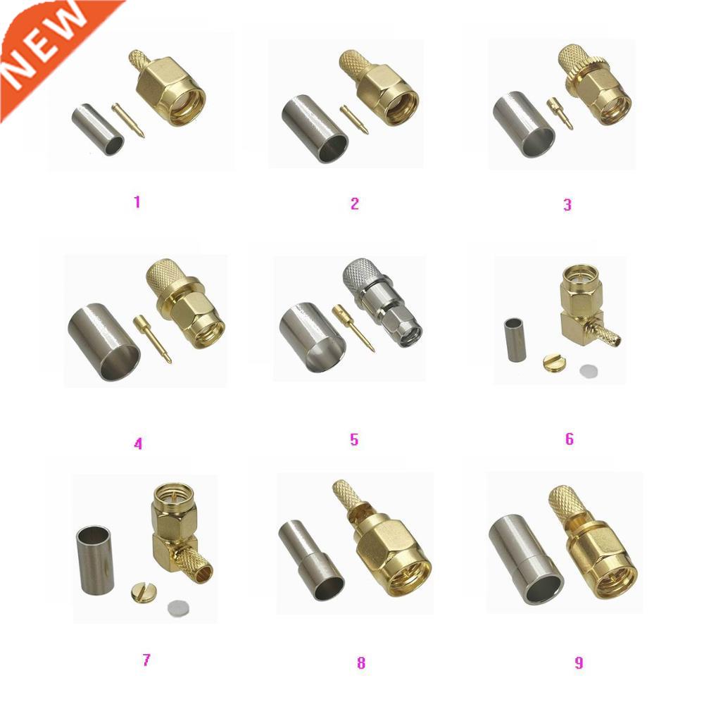 10Pcs SMA Male Plug Crimp RG316 RG174 LMR100 / RG58 RG142 LM