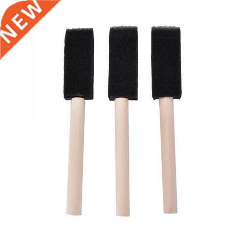 10 Pcs/lot Foam Brush Sponge Wooden Handle Brushes for Water