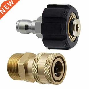 High Pressure Washer Adapter Set 5000PSI M22-14 Swivel 1/4&a
