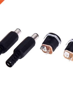 10 Pairs 3A 12V DC Power Plug Male / Female Jack Plugs Socke