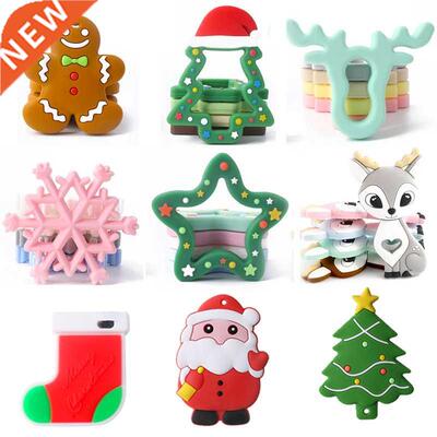 Baby Silicone Teether Christmas ree Sika Deer Baby Fidget To
