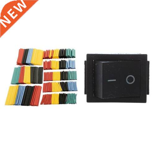 2 Pcs Black 4 Pins DPST On/Off Rocker Switch & 328 Pcs C
