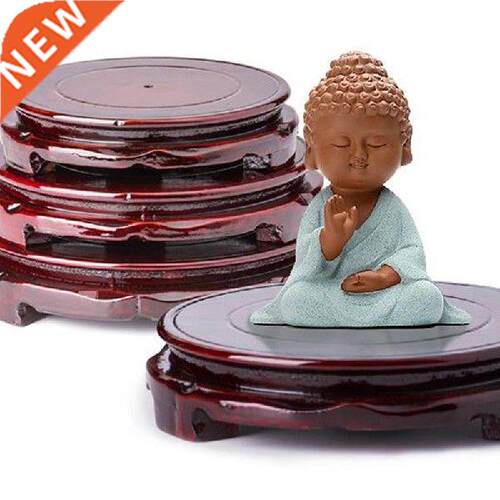 6-12cm Diameter Real Solid Wood Carving Vase Base Stone