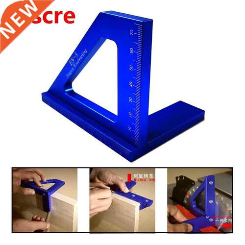 Aluminum Alloy Angle Ruler Woodworking Scribing Ruler 45 Deg
