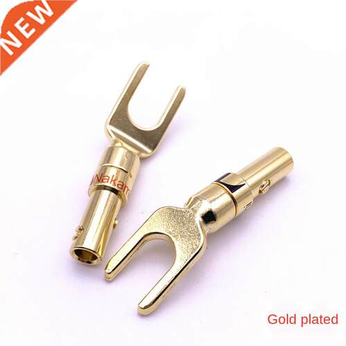 Taiwan Middle Copper Gold Plated Plugs Horn Wire Y-Plug/U-Pl