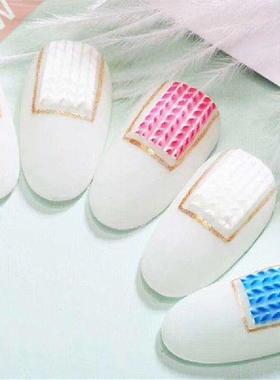 3D Acrylic Engraved Nail Sticker Winter Sweater Charm
