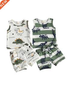 Citgeett Summer Infant Baby Boys Girls Tracksuits Cartoon Di