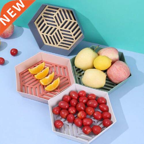 Multifunctional geometric Fruit Plate Double-Layer Tray