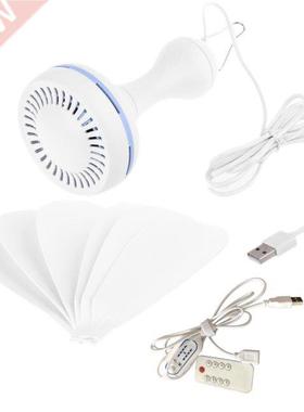 6 Leaves USB Ceiling Canopy Fan Remote Control Timing 4 Spee