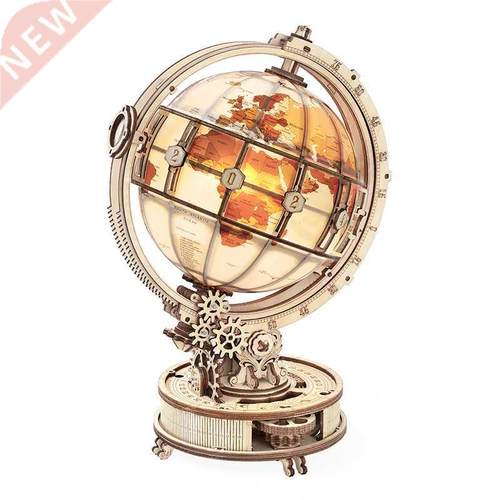 Robotime ROKR Luminous Globe D Wooden Puzzle Games Assemble