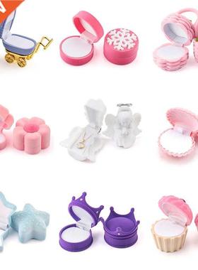 1 Piece Lovely Velvet Jewelry Box Container Wedding Ring Box
