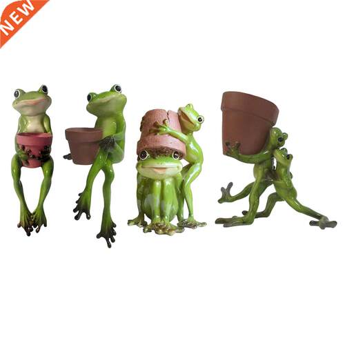 Frog Succulent Cactus Flower Pot Resin Animal Planter