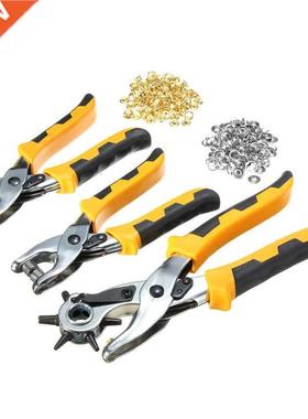 in1 Leather Belt Hole Punch+ Eyelet Plier +Snap Button Gro