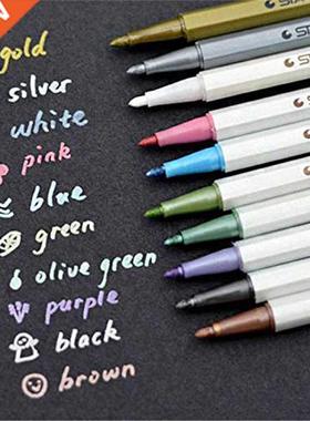 10 pcs/lot STA Metallic Colored Ink Water Chalk Pen for Scra