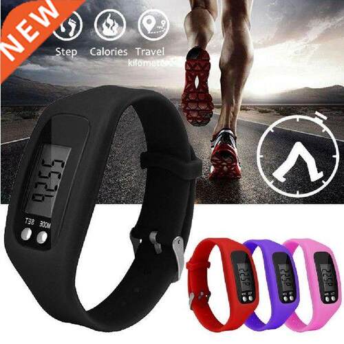 Pedometer Digital Step Counter Sport Running Silicone