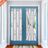 Rectangle Stripes White Curtains Living Boat for Anchor