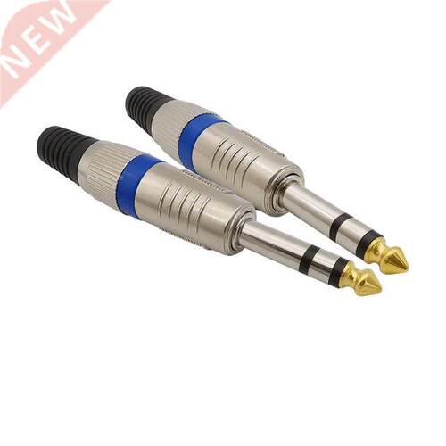 2/5Pcs 6.35 mm 1/4 Male Plug to RCA Female Jack Solder Conn