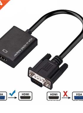 VGA Male to HDMI Female Converter Adapter Cable With Audio O