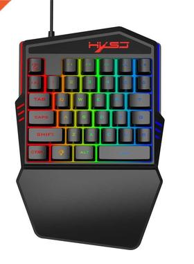 Gaming Keyboard One-handed PC Keypad Gamer 5 Keys Ergonomic