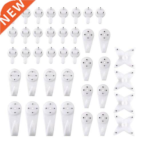 40Pcs Invisible Nail Screws Wall Hooks Picture Hangers Trace