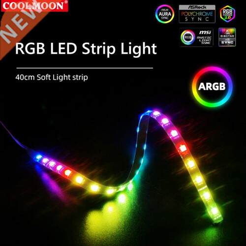 For DIY Lighting Decor COOLMOON CM-LS40 5V ARGB PC Case LED