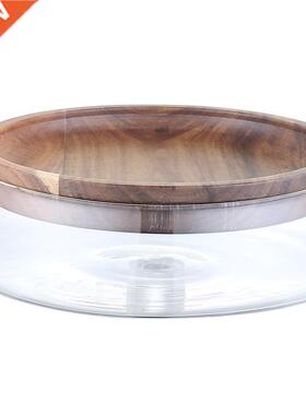 Double-layer Fruit Plate European Glass Dried Fruit Nut