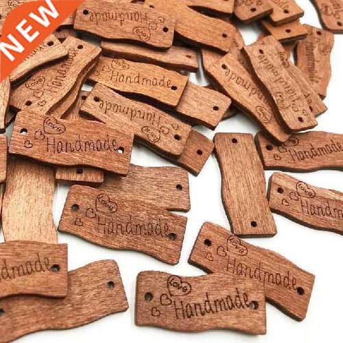 50Pcs/Bag Wooden Sign Decorative Piece Hand Made Carved