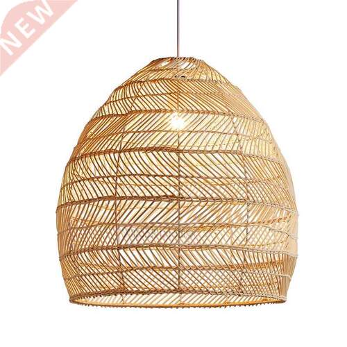 Rattan Lamp Pendant Light Vintage Hanging Lamp Shades E27