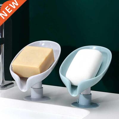 Leaf Shape Soap Box Drain Soap Holder Bathroom Shower Soap H