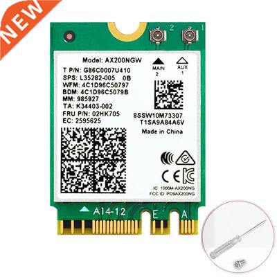 Wireless Dual Band 2400Mbps WiFi 6 For AX200 NGFF M.2 Blueto