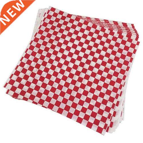 Quality 100 PCS checkered deli candy basket liner Food Wrap