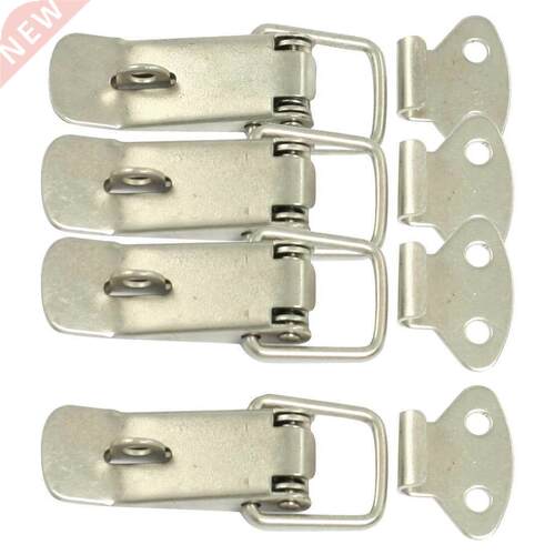 4 Pcs Silver Hardware Cabinet Boxes Spring Loaded Latch Catc