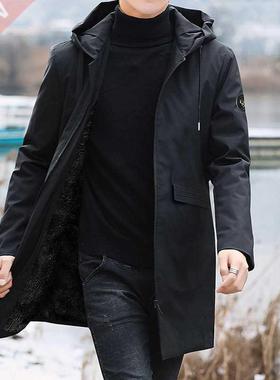 Plus Size Men's Winter Warm Jacket Fleece Parka Coat 2022 Ne