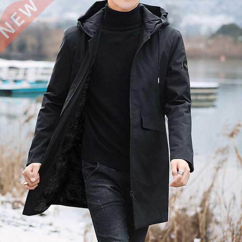 Plus Size Men's Winter Warm Jacket Fleece Parka Coat 2022 Ne