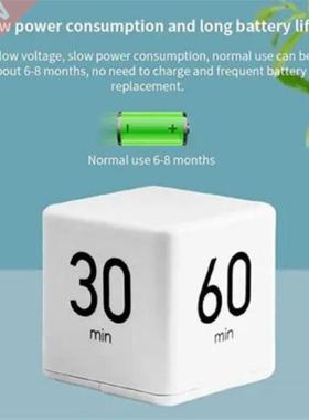 1pc Home White Cube Kitchen Timer Cube Timer Minute Time