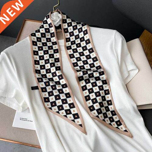 Lady Scarf Silk Ribbon Hairbands Fashion Print Headscarf Han