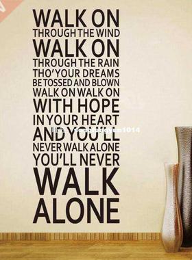 Youll Never Walk Alone Quote Removable PVC Wall Sticker Hom