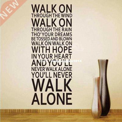 Youll Never Walk Alone Quote Removable PVC Wall Sticker Hom