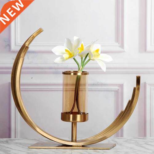 Modern Vase Metal Gold Candlestick Windproof Nordic Candles