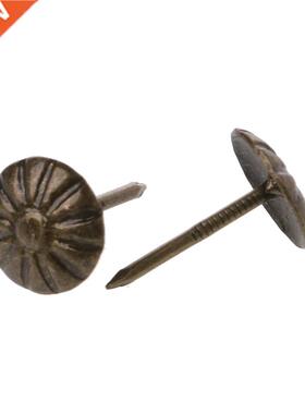 100pcs Antique Brass Upholstery Nails Tack Stud Pushpin Door
