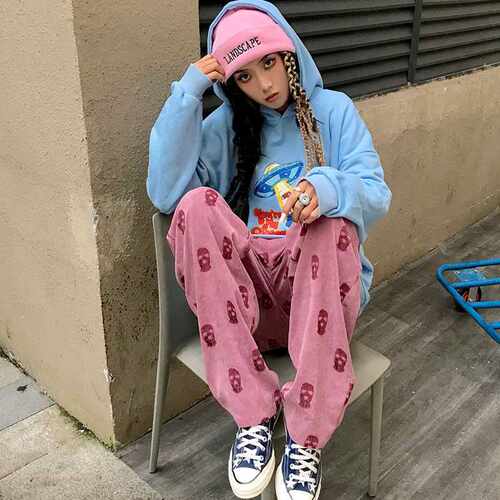Corduroy pants women's spring and summer 2021 thin n