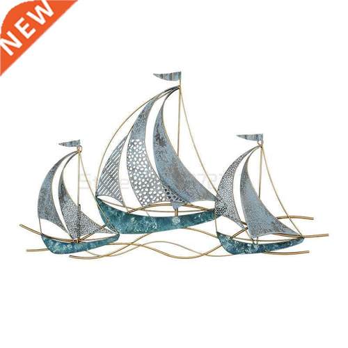 Mediterranean creative sailboat marine wrought iron wall