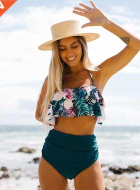 2021 New ikinis Women Swimsuit High Waist athing Suit Swim