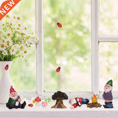 Resin Drunk Gnome Sculpture Art Statue Landscape Lawn Figuri