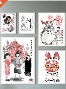 Nordic Style Modern Printed Hayao Miyazaki Anime Poster Hom