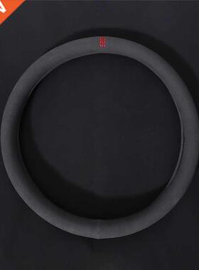38cm Suede Cow Leather Car Steering Wheel ver For BMW 5 Seri
