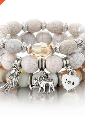 ZOSHI 3-4pcs/set Fashion Boho Bracelets & Bangles Wo